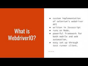 UI Automation with WebdriverIO