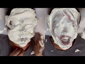 Woman Gets Plastered In Cream!!