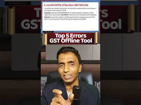Top 5 Errors of GST Offline Tool | GST Return Filing Problems & Solutions Explained #offlinetool