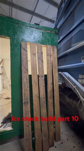 Ice shack build part 10 exteriors painted interiors painted starting the trim #IceFishing