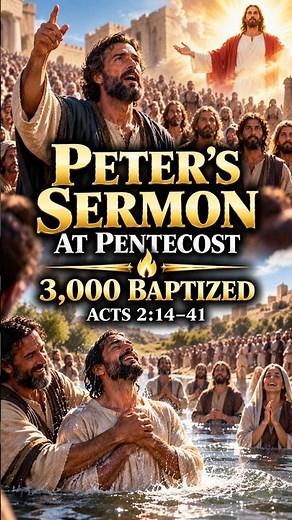 Peter's Sermon at Pentecost. 3,000 Baptized. Acts 2:14–41