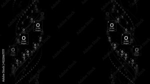 OXYGEN Molecule Symbol, Chemistry Periodic Table, Animation, Background, Rendering, Loop