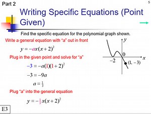 Writing Polynomials