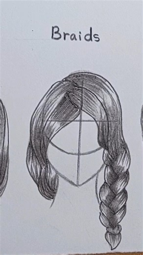 How to Draw 3 Different Hairstyles #drawing #ytshorts #sketch #tutorial #sketch #drawing #artist