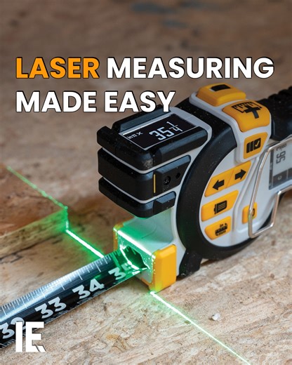 This digital tape measure makes measuring easy, using lasers to measuring, level and aligning. | Interesting Engineering
