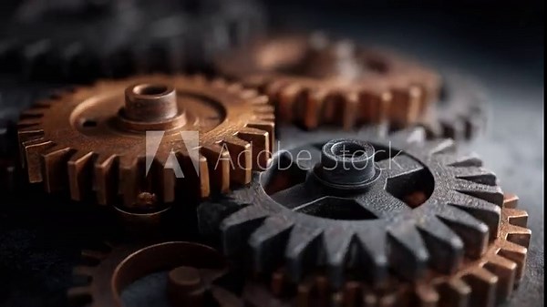 Metal gear steel gear bronze gear industrial cog machinery part precision engineering mechanical background gear mechanism technology concept teamwork symbol mechanical background gear cog machinery