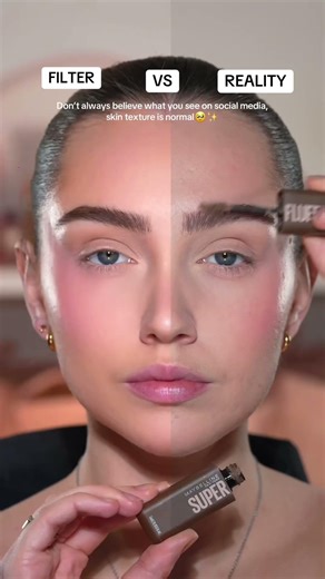 Filter vs reality❤️ skin texture is normal🥹✨ #makeup #realskin #skintexture #loveyourself #selflove