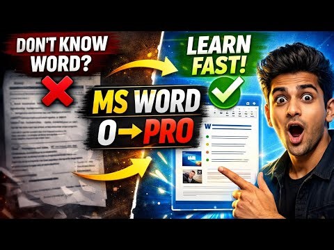 MS Word Full Course in Hindi 🔥 Beginner to Advanced (Complete Tutorial 2026) #computereducation