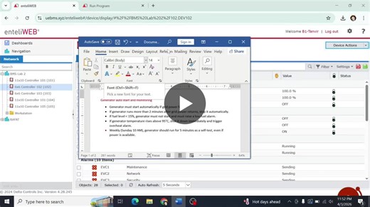 Delta DAC1146 Auto Start Monitoring in EnteliWeb | Tanvir Ahmed posted on the topic | LinkedIn