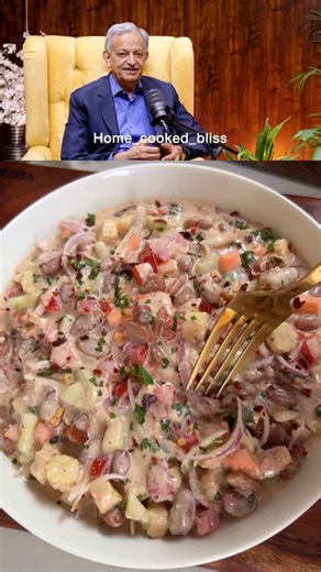 Ruchika on Instagram: "Famous faces, favourite recipes: Episode 2 Rajma Salad . . Please Note that this video is Inspired by celebrities & experts. It’s not a medical advice . . [salad, rajma salad, healthy diet, weight loss, high protein, liver detox diet]"