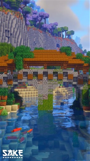 Sake on Instagram: "Stone Bridge | Building Tutorial | Minecraft #Minecraft #Tutorial #Building #StoneBridge #MinecraftBuilding #designinspiration"