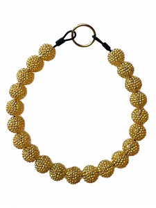 Golden Sparkle Beaded Dog Collar – Chunky Rhinestone Bubblegum Bead Collar - Etsy