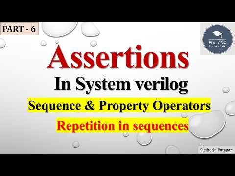 Repetition in sequences | Sequence & property operators| PART - 6 #systemverilog #vlsi #verification
