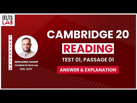 Cambridge IELTS 20 READING | TEST 01 | Passage 01 | Full Explanation | IELTS LAB