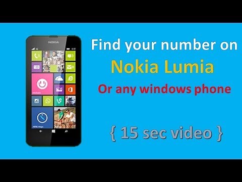 How to find your phone number on Nokia lumia (14 second video)
