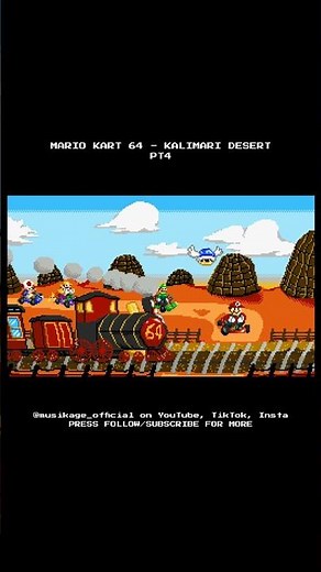 Mario Kart 64 - Kalimari Desert [8-bit; VRC6] (ft. ThePaperNESGuy) | Part 4 #Shorts