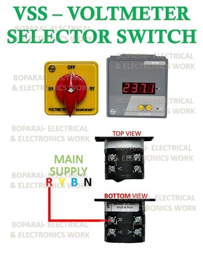 VSS VOLTMETER SELECTOR SWITCH WIRING CIRCUIT #electrical #automation #industrial #voltmeter #voltage