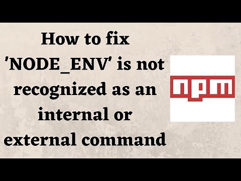 How to fix 'NODE_ENV' is not recognized as an internal or external command