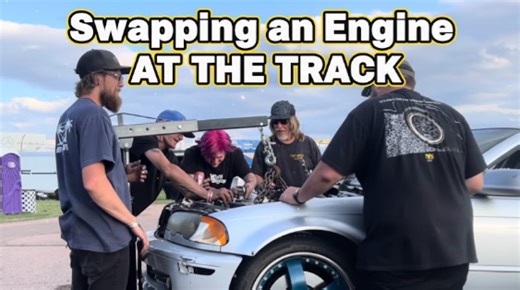 Swapping an Engine on the Spot at the Track
