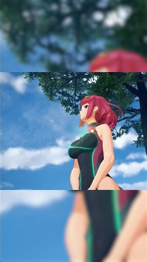 Pro Swimmer Pyra ❤️🔥 競い合う水着のホムラ ❤️🔥 #xenobladechronicles2 #pyra #mythra