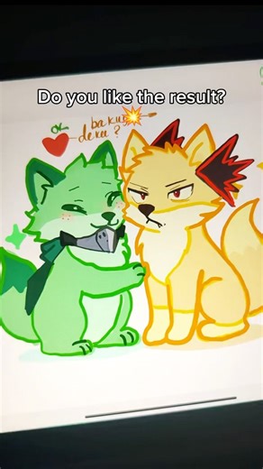 Bakugo and Deku?😳 App:Drawly #bakugo #digitalart #drawly #ipadgames #multiplayer #myheroacademia