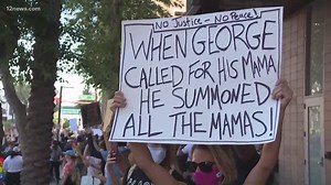 Marchers protesting death of George Floyd gather in downtown Phoenix for 7th day