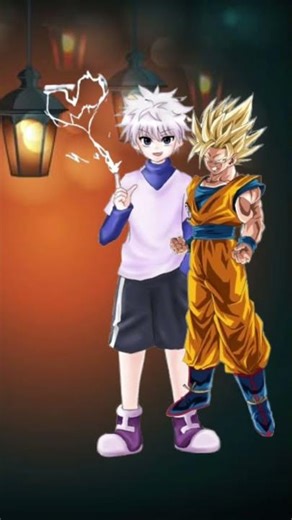 killua vs goku #animebattle #hunterxhunter #shortsvirals