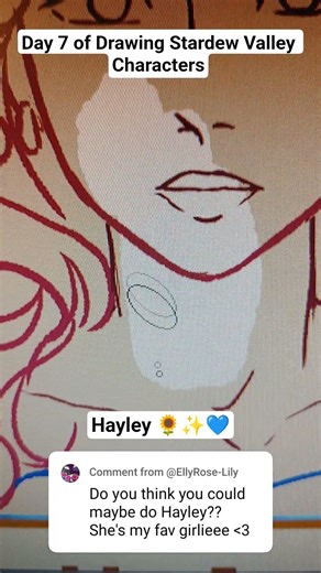 Drawing Hayley---Stardew Valley #stardewvalley #gaming #redraw #digitalart #pretty #videogameart