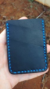 It true! It's said that blue gives us a calming affect. Add some blue to you day with the urbane wallet. #ImblueifIWasGreenIWouldDie | Reece's Handmade Leather Goods