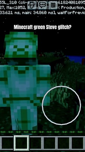 Minecraft green Steve glitch?