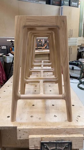 Starting to see the finish line with these oak stools — and it feels good. It’s been a long process, but watching them come together piece by piece is always the best part. Just the shaped tops left to make now before they’re ready for a final sand, finish. #Woodworking #MakerLife #FurnitureMaker #OakStool #HandmadeFurniture #WorkshopLife #NickJamesDesign #furnituremaker #designermaker #makersofig #howitsmade #woodworking #workshop #workshoplife #woodworker #woodworkcraft #woodworkerlife #Makers