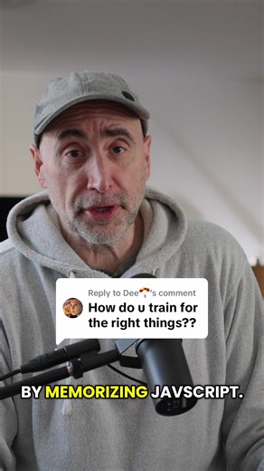 Replying to @Dee🪂 Stop memorizing. Start building. #learnjavascript #learndevelopment #unclestef