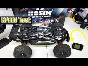 HOSIM 1/10 Brushless RC car GPS SPEED TEST! Is it FAST