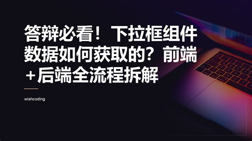答辩必看！下拉框组件数据如何获取的？前端 后端全流程拆解