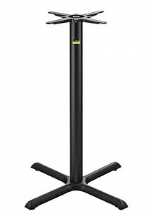 FLAT AUTO-Adjust KX30 Self-Stabilizing Cast Iron Bar Height Table Base | X-Shaped | Accommodates Square Table Tops Up to 36", Round Table Tops Up to 36"