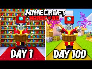 I Survived 100 Days as the ENCHANTER in Hardcore Minecraft... Minecraft Hardcore 100 Days