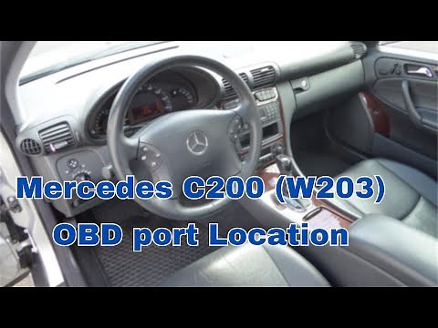 Mercedes C200 (W203) Diagnostic OBD2 port Location 🎯