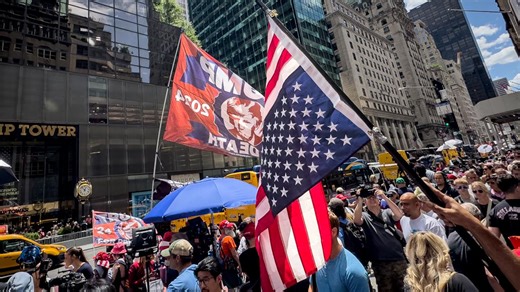 Upside-down American flag reappears as a right-wing protest symbol after Trump's guilty verdict