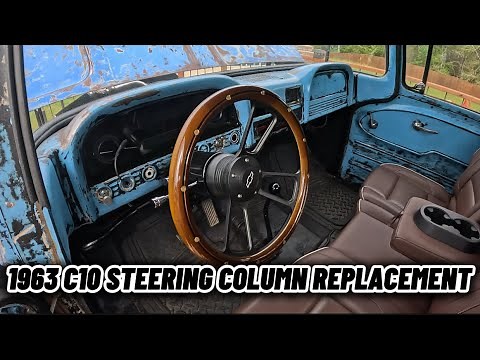 1963 Chevy C10 Steering Column Replacement! SUPER EASY install!