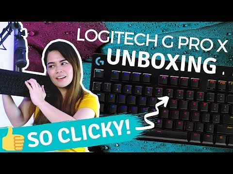 It's so CLICKY AND SATISFYING! LOGITECH G PRO X GX Blue Clicky Keyboard Unboxing + Sound Comparison