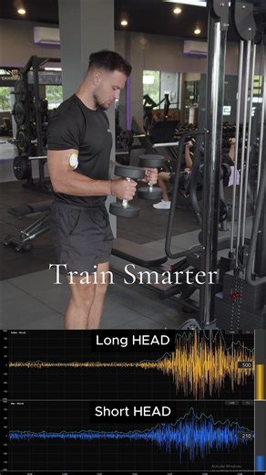 Train smarter not harder 👌 #emg #fyp #sciencebased #biceps | long head bicep exercises