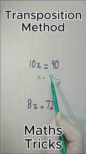 Transposition Method | Solving Equations | Math's Shorts #maths #transposition #mathtricks