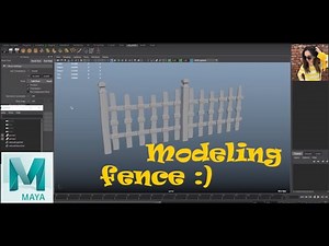 Cartoon fence 3d modeling in Autodesk Maya 2016