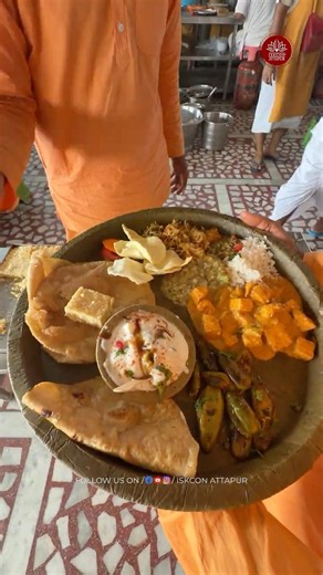 ISKCON Attapur Bramhachari Ashram Prasad | Pitru Paksha #iskcon #prasad #prasadam #shorts #trending