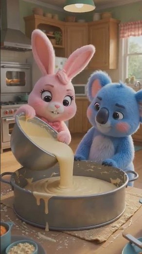 🎂😂 Pinky & Ponky's Giant Cake Disaster! | Funny Cartoon Story