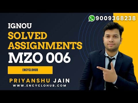 Solved assignment of MZO 006 IGNOU | Solved assignment Ignou 2025