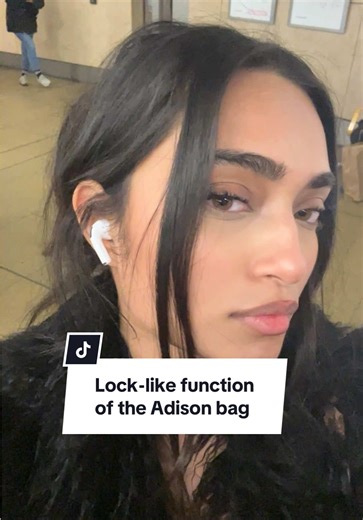 Girls using the lock-like zip closure of the Adison bag in London @caterinadsantos @chelsea.lock Bydestinypinto.com #fyp #londonfashion #girlhood #shoulderbag