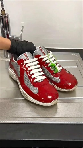 Restoring Luxury! 🧼 Pair of Prada Cups Get the Ultimate Premium Clean ♥️ 🤍#Shorts #prada #viral