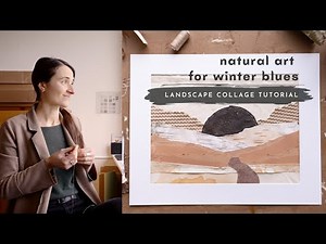 🌄 Create a Landscape Collage with Natural Materials | Instantly Relaxing Art Tutorial