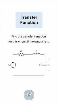 Transfer Function of a Series RLC Circuit #electrical #electricalengineering